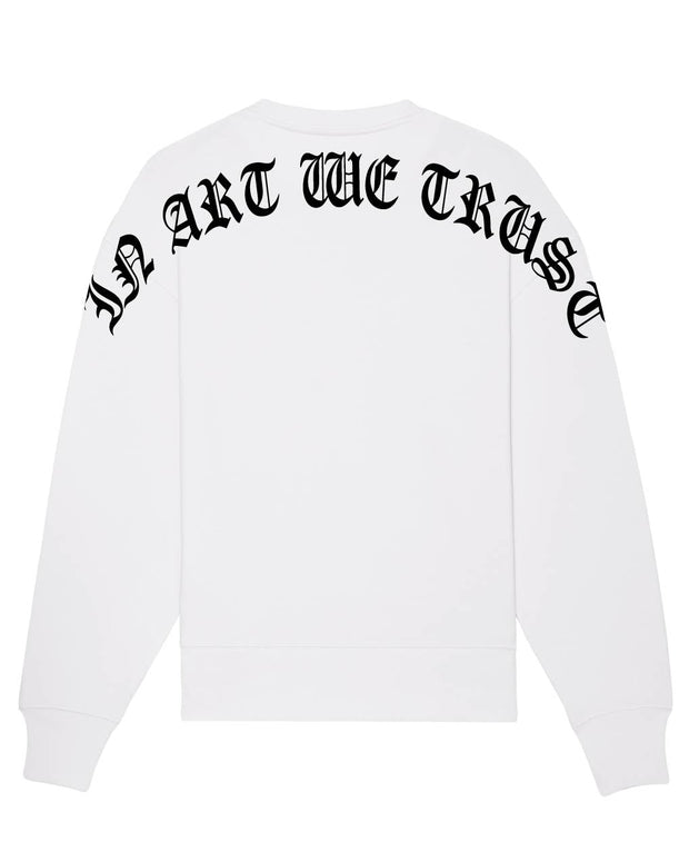 Arc Gothique Sweatshirt Oversize In Art We Trust Coton biologique XS Blanc