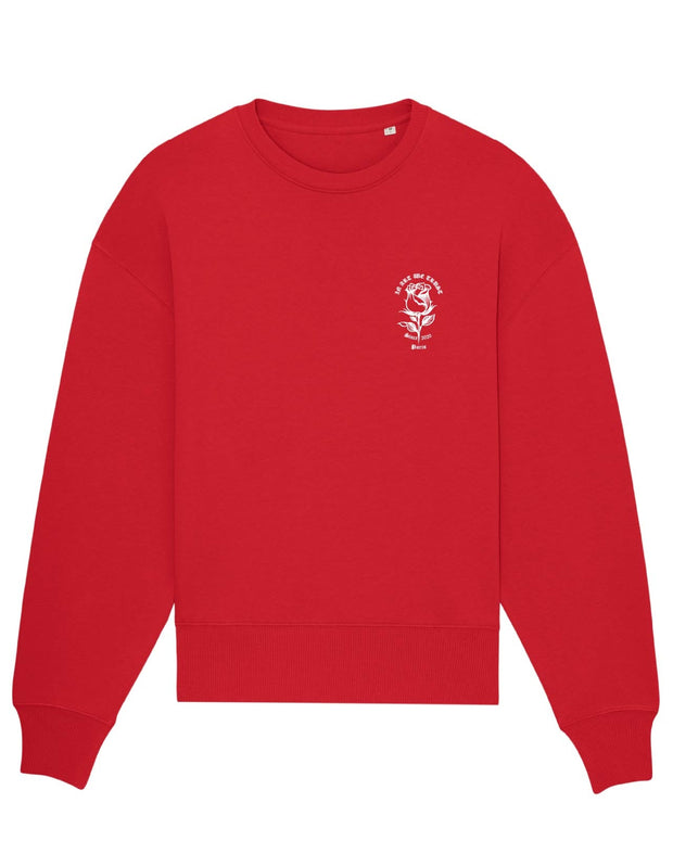 Simple Rose Sweatshirt Oversize In Art We Trust Coton biologique XS Rouge