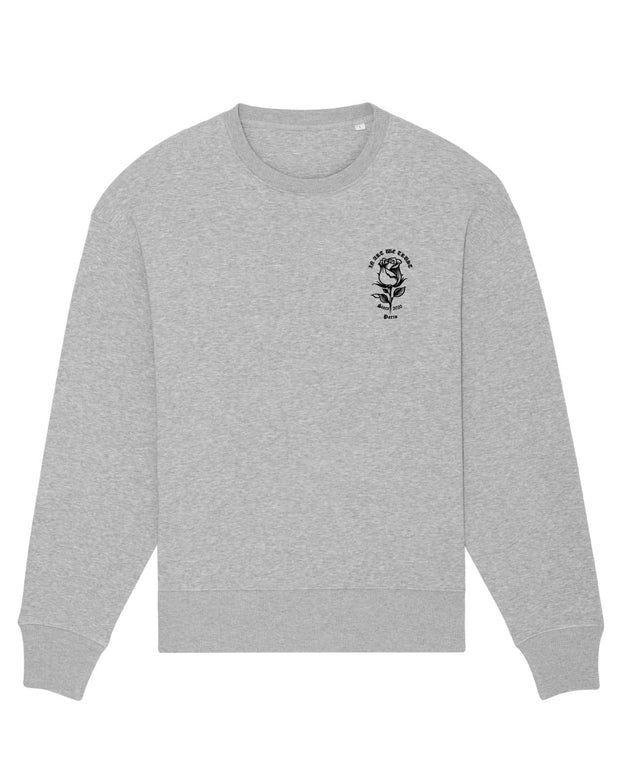 Simple Rose Sweatshirt Oversize In Art We Trust Coton biologique XS Gris