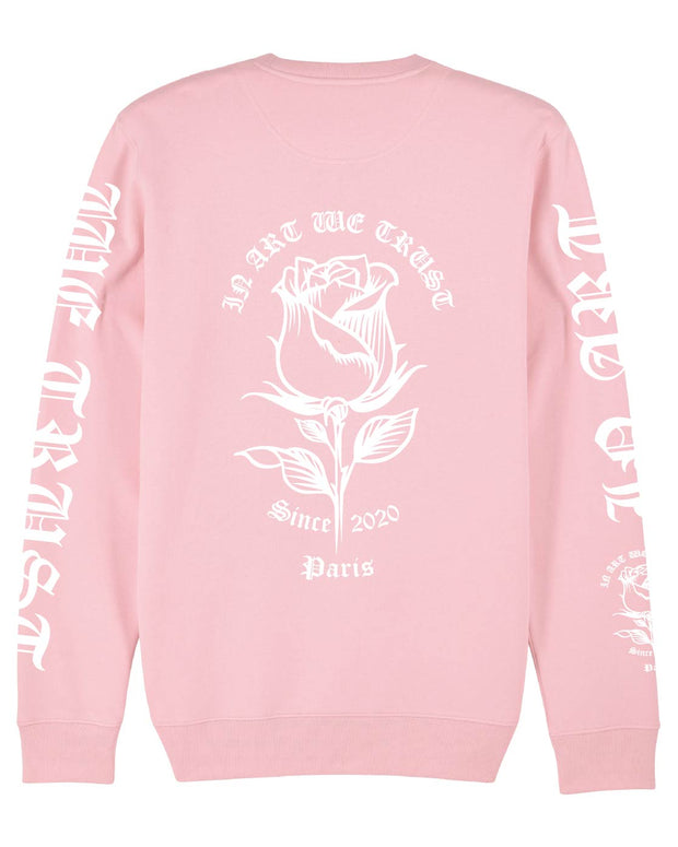 Full Rose Sweatshirt In Art We Trust Coton biologique XS Rose