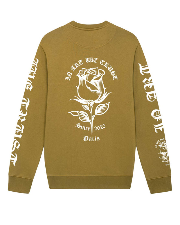 Full Rose Sweatshirt In Art We Trust Coton biologique XS Olive