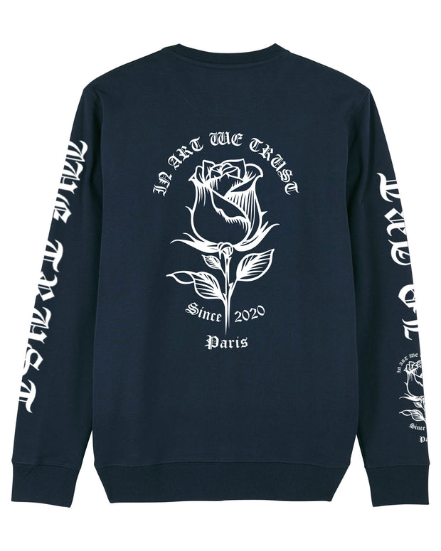 Full Rose Sweatshirt In Art We Trust Coton biologique XS Bleu Marine