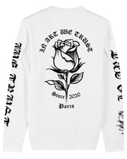 Full Rose Sweatshirt In Art We Trust Coton biologique XS Blanc