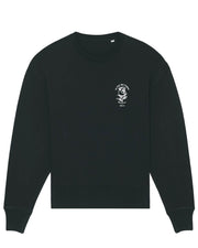 Simple Rose Sweatshirt Oversize In Art We Trust Coton biologique XS Noir