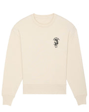 Simple Rose Sweatshirt Oversize In Art We Trust Coton biologique XS Crème