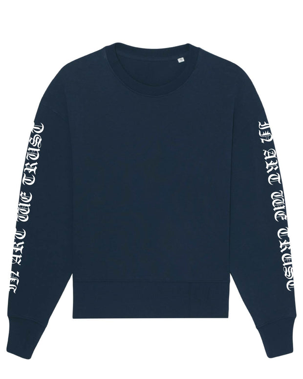 Original Gothique Sweatshirt Oversize In Art We Trust Coton biologique XS Bleu Marine