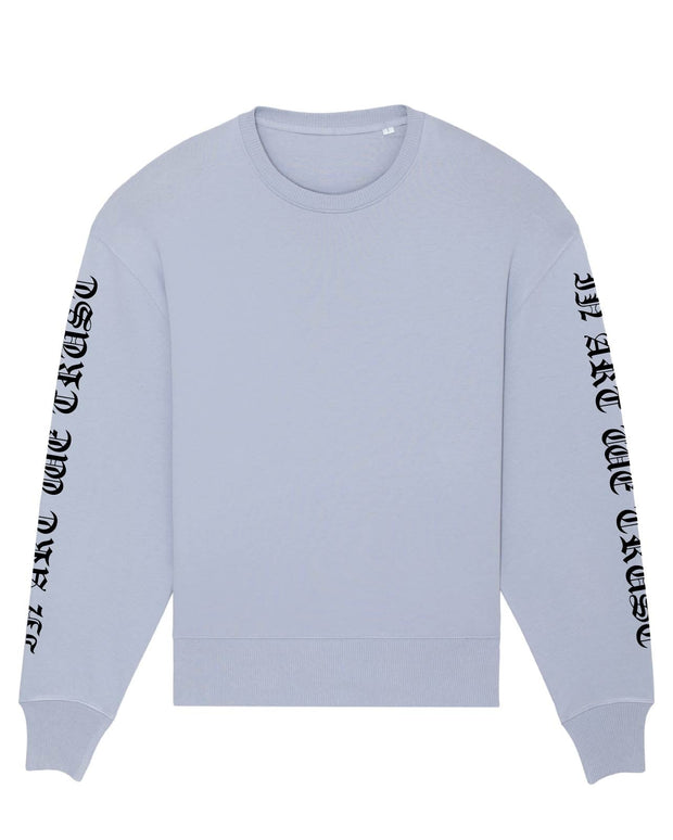 Original Gothique Sweatshirt Oversize In Art We Trust Coton biologique XS Bleu Pastel