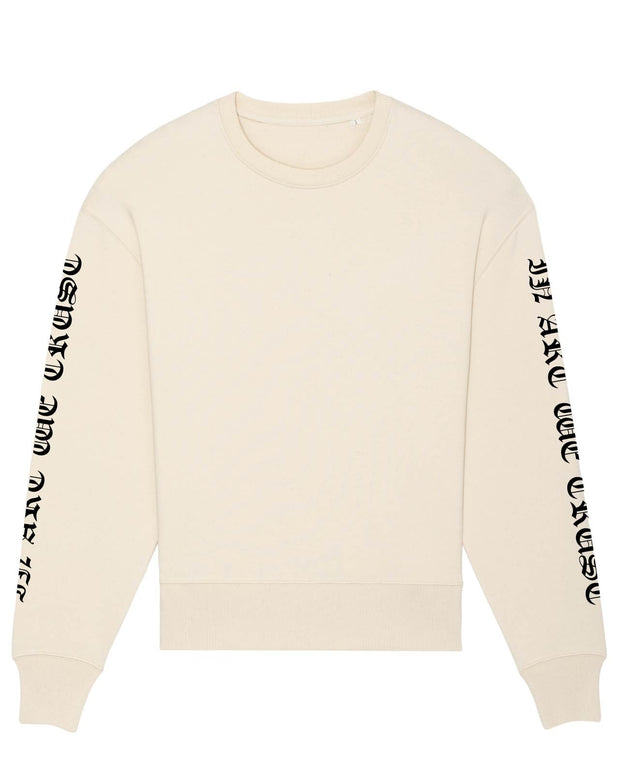 Original Gothique Sweatshirt Oversize In Art We Trust Coton biologique XS Crème