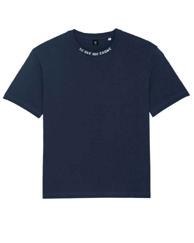 Col Gothique Tee-Shirt In Art We Trust Coton Biologique XS Bleu Marine
