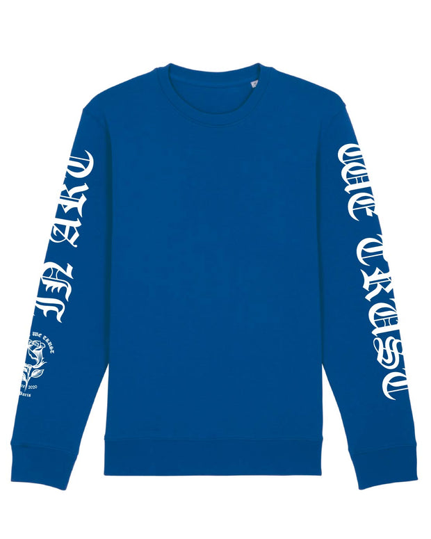Original Gothique Sweatshirt In Art We Trust Coton biologique XS Bleu Klein