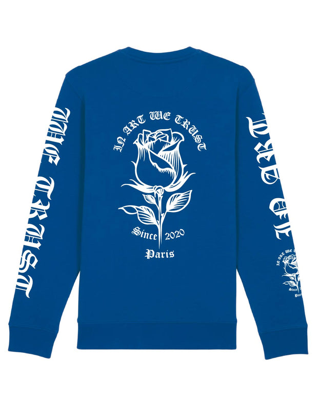 Full Rose Sweatshirt In Art We Trust Coton biologique XS Bleu Klein
