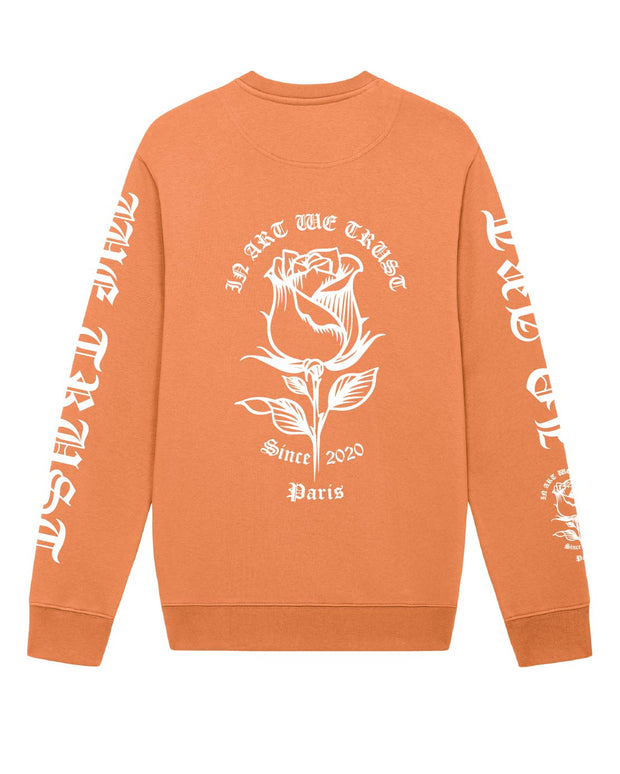 Full Rose Sweatshirt In Art We Trust Coton biologique XS Volcan