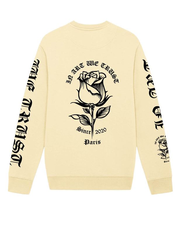 Full Rose Sweatshirt In Art We Trust Coton biologique XS Pop Corn