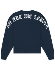 Arc Gothique Sweatshirt Oversize In Art We Trust Coton biologique XS Bleu Marine