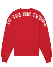 Arc Gothique Sweatshirt Oversize In Art We Trust Coton biologique XS Rouge