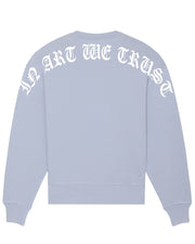 Arc Gothique Sweatshirt Oversize In Art We Trust Coton biologique XS Bleu Pastel