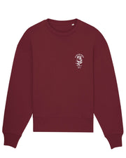 Simple Rose Sweatshirt Oversize In Art We Trust Coton biologique XS Bordeaux