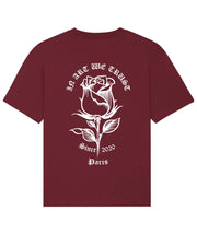 Rose Back Tee-Shirt In Art We Trust Coton biologique XS Bordeaux