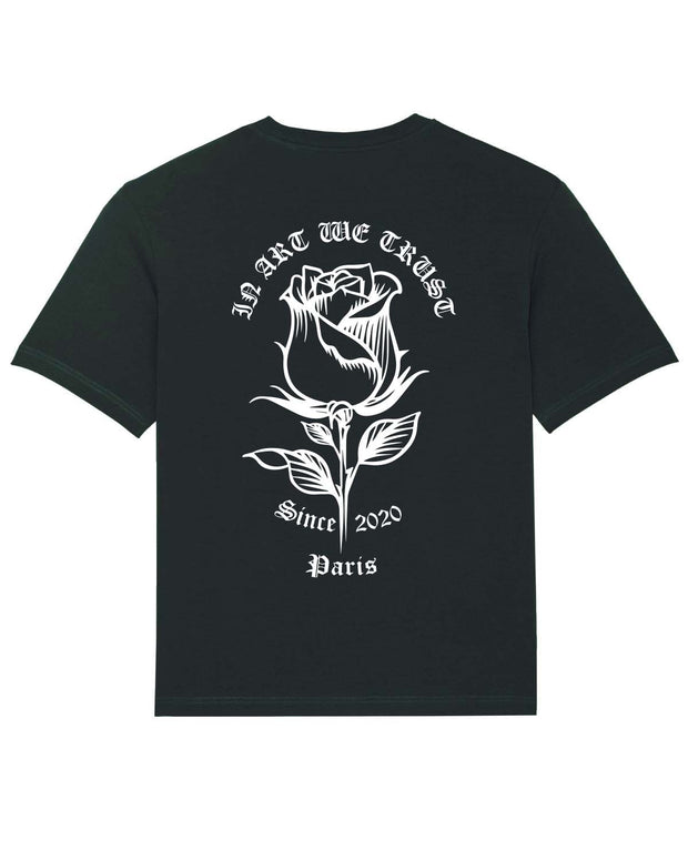 Rose Back Tee-Shirt In Art We Trust Coton biologique XS Noir