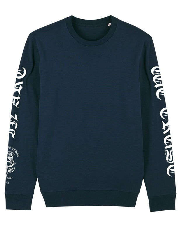 Original Gothique Sweatshirt In Art We Trust Coton biologique XS Bleu Marine
