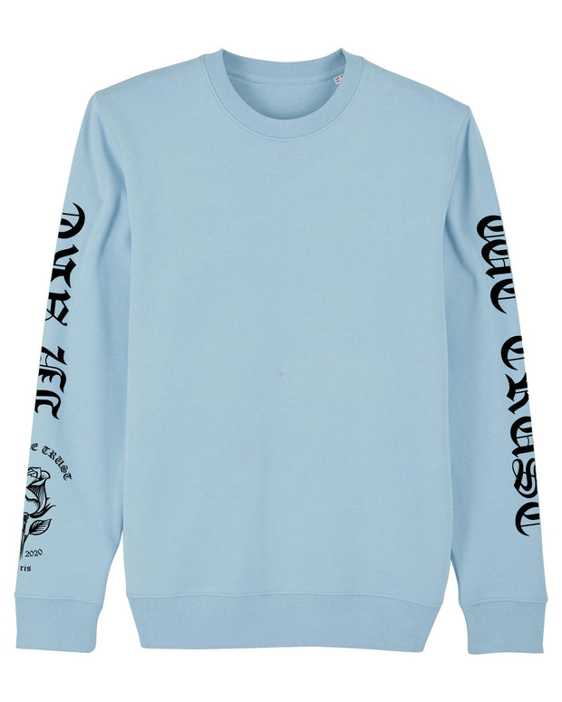 Original Gothique Sweatshirt In Art We Trust Coton biologique XS Bleu Ciel